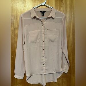 H&M Blush Pink Collared Shirt